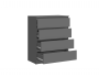 Челси Комод 800 (4 ящика) (Белый глянец, Дуб Сонома) фото