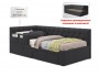 Односпальная кровать-тахта Afelia с ящиками и бортиком 900 темна фото