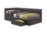 Односпальная кровать-тахта Afelia с ящиками и бортиком 900 шокол недорого