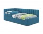 Мягкая кровать Milena с бортиком 900 синяя с подъемным механизмо недорого