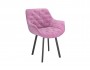 Квинта / стул (велюр тенерифе розовый/ металл черный) недорого