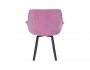 Квинта / стул (велюр тенерифе розовый/ металл черный) распродажа