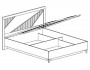Кровать двуспальная 160 с подъёмным основанием Родос №135, кашем купить