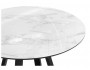 Норфолк 100 белый мрамор / черный Стол стеклянный фото