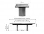 Монерон 200(260)х100х77 alpe di siusi / черный Керамический стол фото