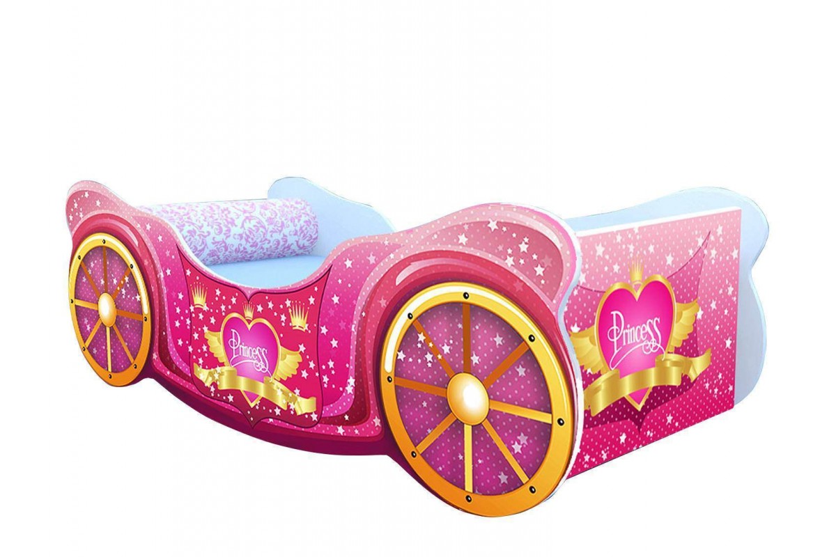 Кровать карета «принцесса 4.0 розовая»