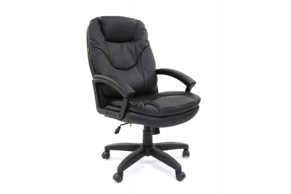Кресло для руководителя chairman 668 lt черное экокожа пластик