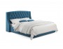 Мягкая кровать "Stefani" 1400 синяя с подъемным механи недорого