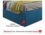 Мягкая кровать "Stefani" 1400 синяя с ортопед. основан недорого