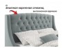 Мягкая кровать "Stefani" 1400 серая с ортопед. основан от производителя