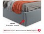 Мягкая кровать "Stefani" 1600 серая с ортопед. основан недорого