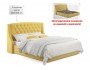 Мягкая кровать "Stefani" 1600 желтая с ортопед. основа распродажа