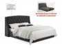 Мягкая кровать "Stefani" 1600 темная с ортопед. основа недорого