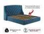 Мягкая кровать "Stefani" 1800 синяя с ортопед. основан распродажа