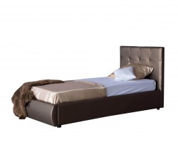 Мягкая кровать Селеста 900 мокко с подъемным механизмом с матрасом