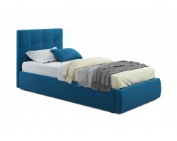 Детская кровать Мягкая Selesta 900 синяя с подъем.механизмом