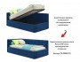 Односпальная кровать-тахта Bonna 900 синяя с подъемным механизмо от производителя