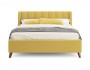 Мягкая кровать Betsi 1600 желтая с подъемным механизмом и матрас распродажа