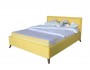 Мягкая кровать Melani 1600 желтая c ортопедическим основанием недорого