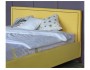 Мягкая кровать Melani 1600 желтая c ортопедическим основанием и распродажа