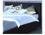 Мягкая кровать Melani 1600 темная c ортопедическим основанием и фото