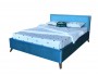 Мягкая кровать Melani 1600 синяя ортопед.основание с матрасом АС недорого