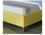 Мягкая кровать Monika 1600 желтая c ортопедическим основанием от производителя
