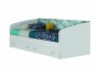 Односпальная белая молодежная кровать "Уника-П" 900 с недорого