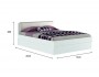 Белая двуспальная кровать "Николь ЭКО узор" 1600 с недорого