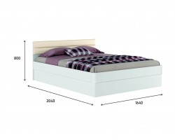 Кровать Белая двуспальная "Николь МБ" 1600 с подъемным