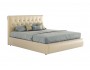 Мягкая бежевая двуспальная кровать "Амели" 1400 с недорого