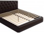 Мягкая двуспальная кровать "Амели" 1400 венге с недорого