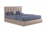 Мягкая двуспальная кровать "Селеста" 1400 капучино  с недорого