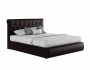Мягкая двуспальная кровать "Амели" 1600 венге с недорого