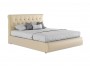 Мягкая бежевая двуспальная кровать "Амели" 1600 с недорого