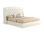 Мягкая кровать "Стефани" 1600 белая с подъемным механи недорого