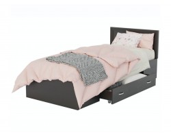 Кровать односпальная Адель 900 с багетом, ящиком и ортопедическим матрасом PR