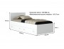 Односпальная кровать "Виктория" 900 с ящиками белая с  купить