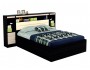 Кровать Виктория 1400 с изголовьем из кожи, блоком и тумбами недорого