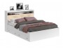 Кровать Виктория ЭКО-П белая 160 с блоком и ящиками с матрасом Г недорого