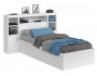 Кровать Виктория белая 90 с блоком, тумбами и матрасом ГОСТ недорого