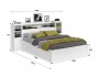 Кровать Виктория белая 160 с блоком, тумбами и матрасом ГОСТ от производителя