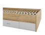 Кровать Доминика с блоком и ящиком 140 (Дуб Золотой/Белый) фото