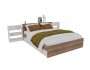 Кровать Доминика с блоком и ящиком 140 (Дуб Золотой/Белый) с недорого