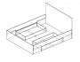 Кровать Доминика с блоком и ящиками 140 (Дуб Золотой) с матрасом фото
