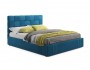 Мягкая кровать Tiffany 1600 синяя с подъемным механизмом недорого