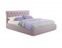 Мягкая кровать Ameli 1600 лиловая с подъемным механизмом недорого