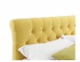 Мягкая кровать Ameli 1400 желтая с подъемным механизмом недорого
