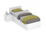 Кровать Виктория 80 белая с 2 прикроватными тумбами недорого