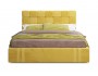 Мягкая кровать Tiffany 1600 желтая с ортопедическим основанием с распродажа